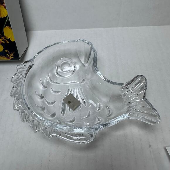 NIB studio nova glass oceans gift leaping fish candy/nut bowl - Picture 4 of 5
